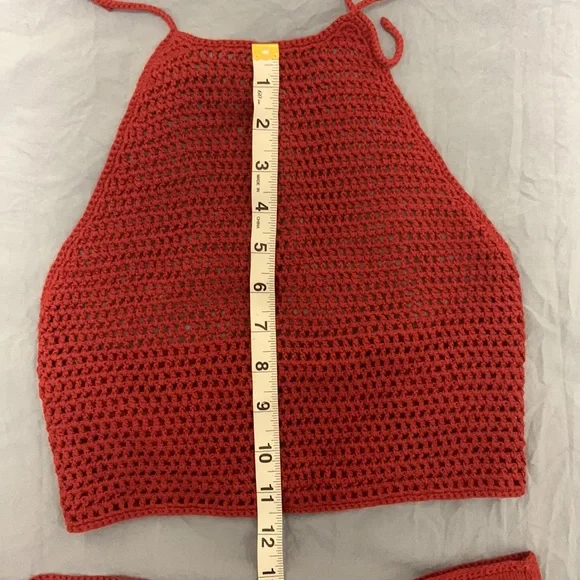 HAND KNITTED SET TOP AND SKIRT - XS - Picture 15 of 17